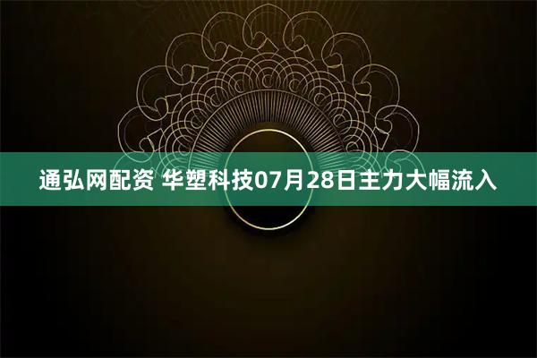 通弘网配资 华塑科技07月28日主力大幅流入